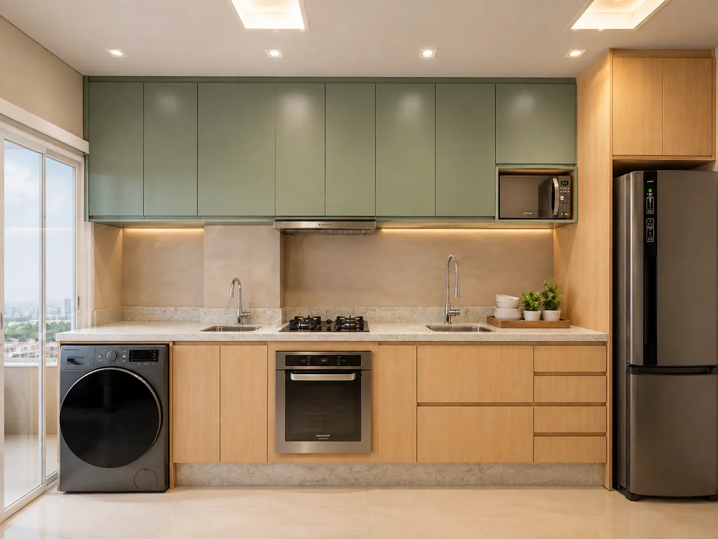 Cozinha e sala